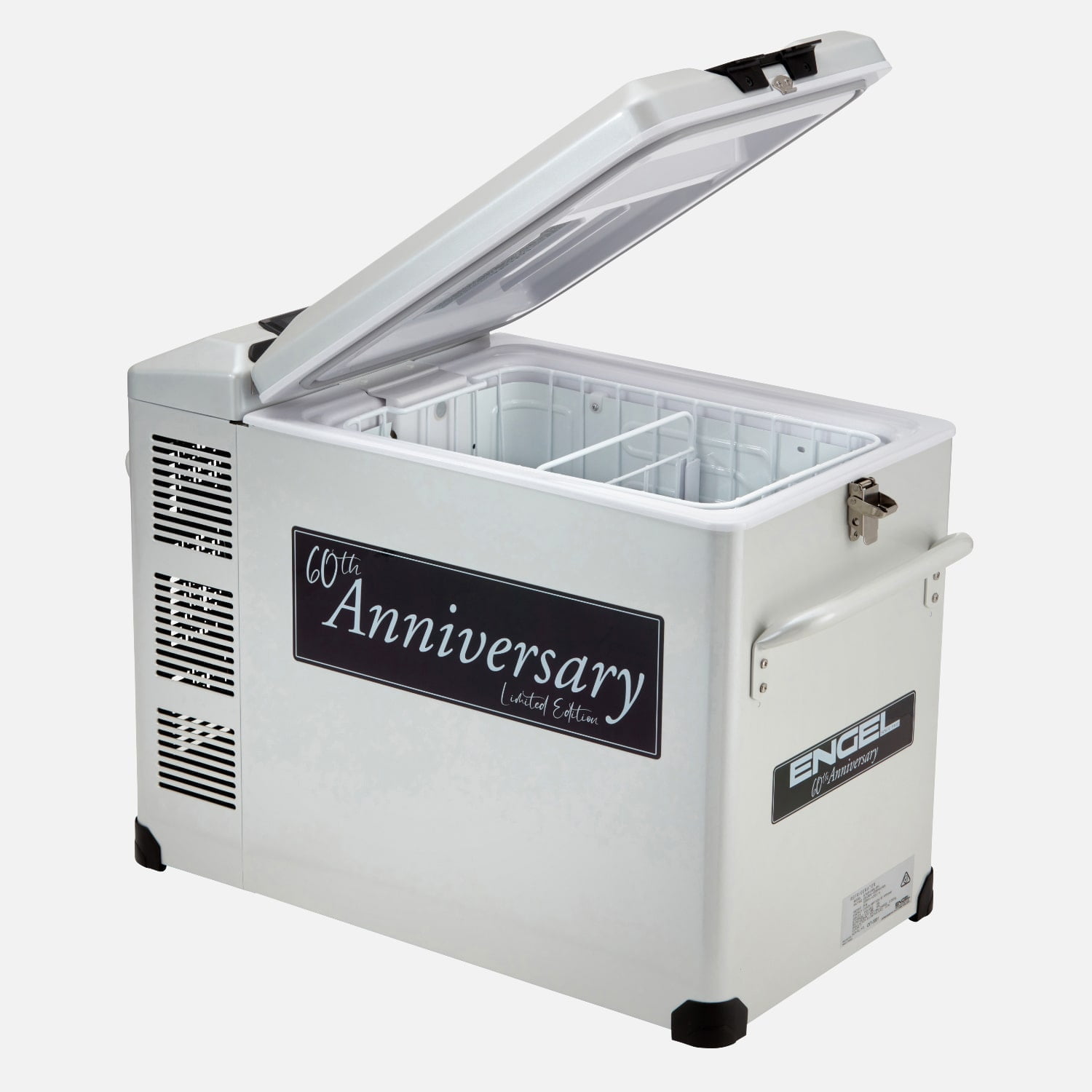 Engel MT-V Portable Fridge Freezer 40 Litre 60th Anniversary Limited Edition MT45F-G4NL-WH Open