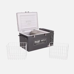 Engel MT-V Combi Portable Fridge Freezer 57 Litre MT60F-G4CD-V Open with empty baskets.